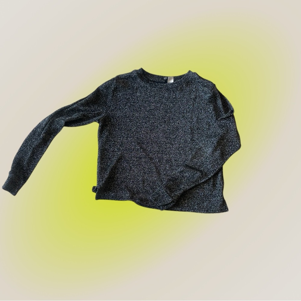 Black Sparkly Long Sleeve Top